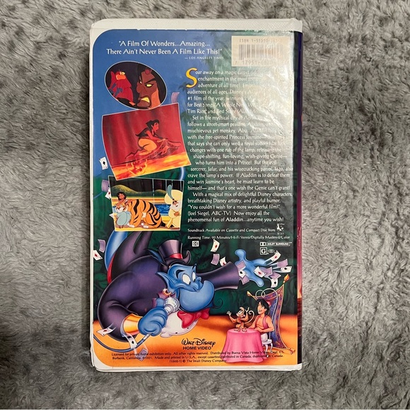 Aladdin VHS Black Diamond “The Classics” - Picture 2 of 4